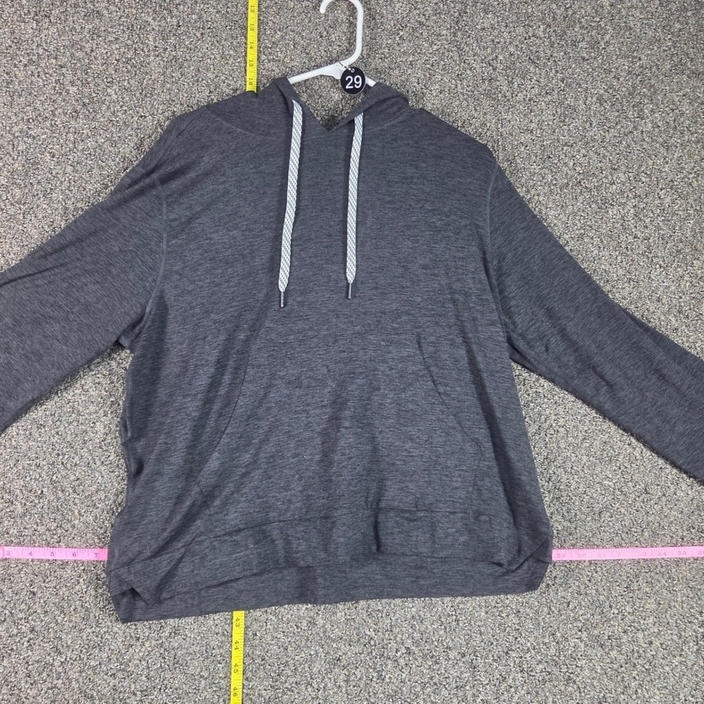 Member's Mark Hoodie Mens XL Gray Black Soot Heather Favorite Soft Pullover
